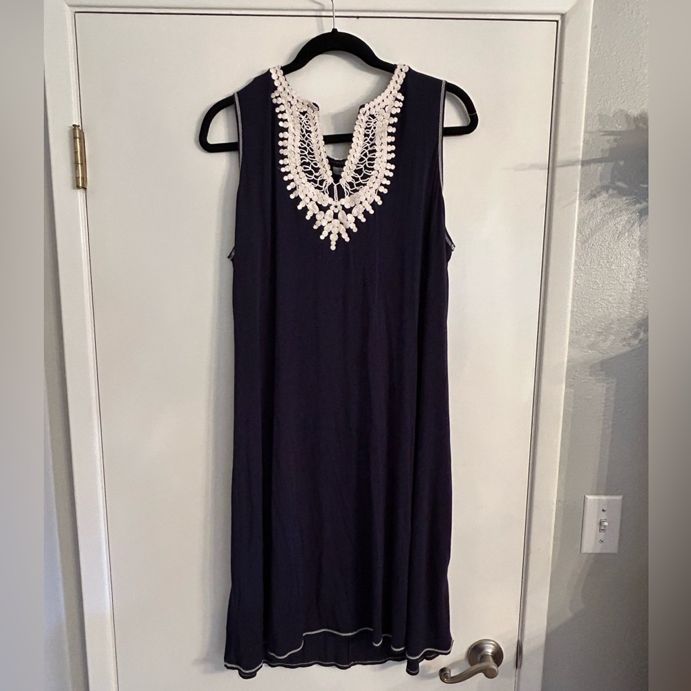 Max Studio blue jersey dress